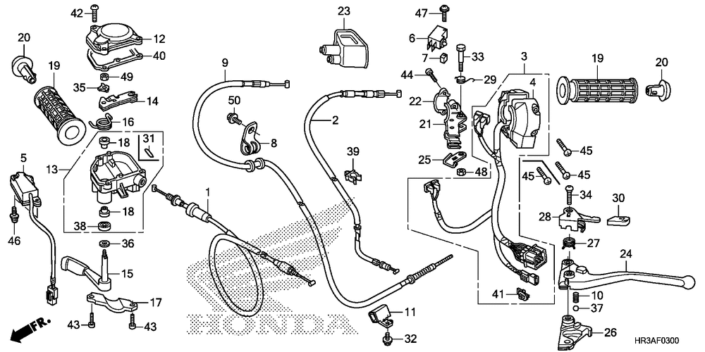 Switch & cable & handle lever