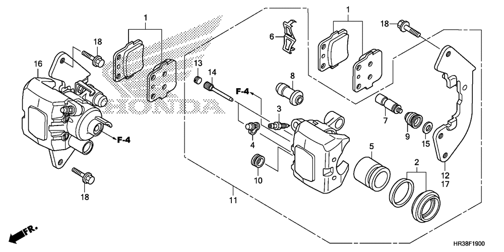 Front brake caliper