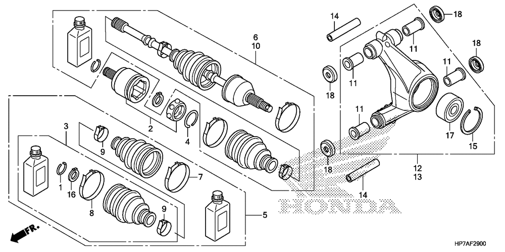 Rear knuckle & reardriveshaft