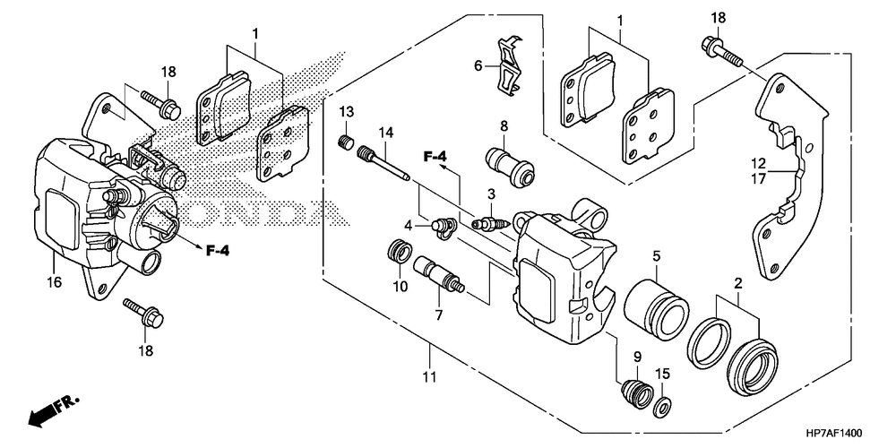 Front brake caliper