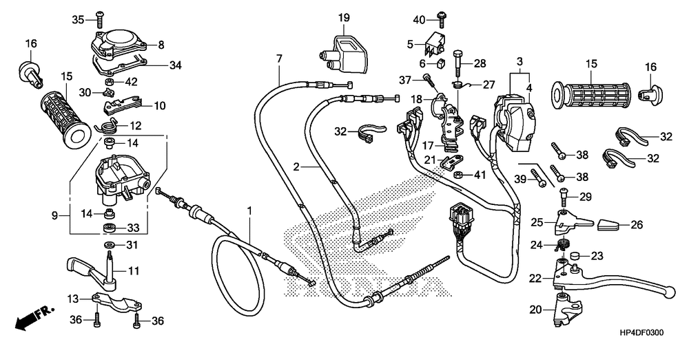 Handle lever & switch & cable