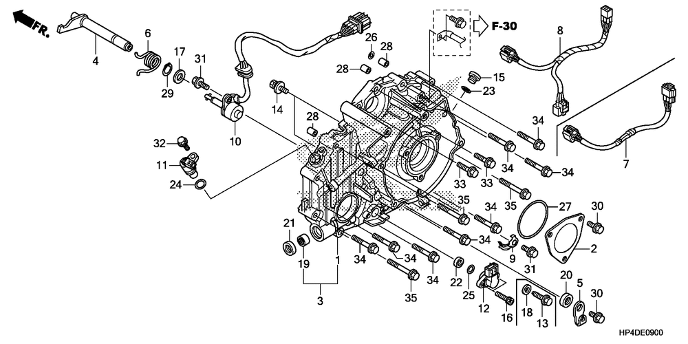 Rear crankcase cover