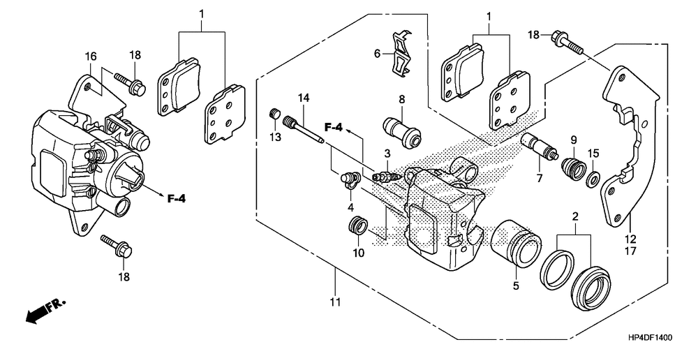 Front brake caliper