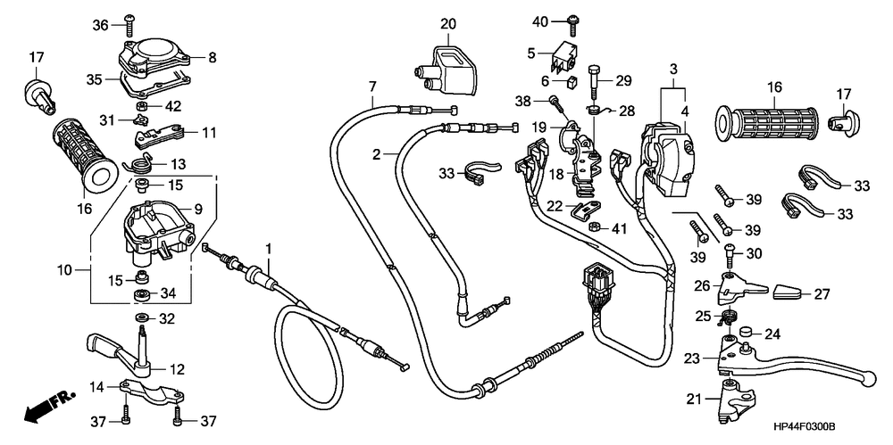 Handle lever & switch & cable