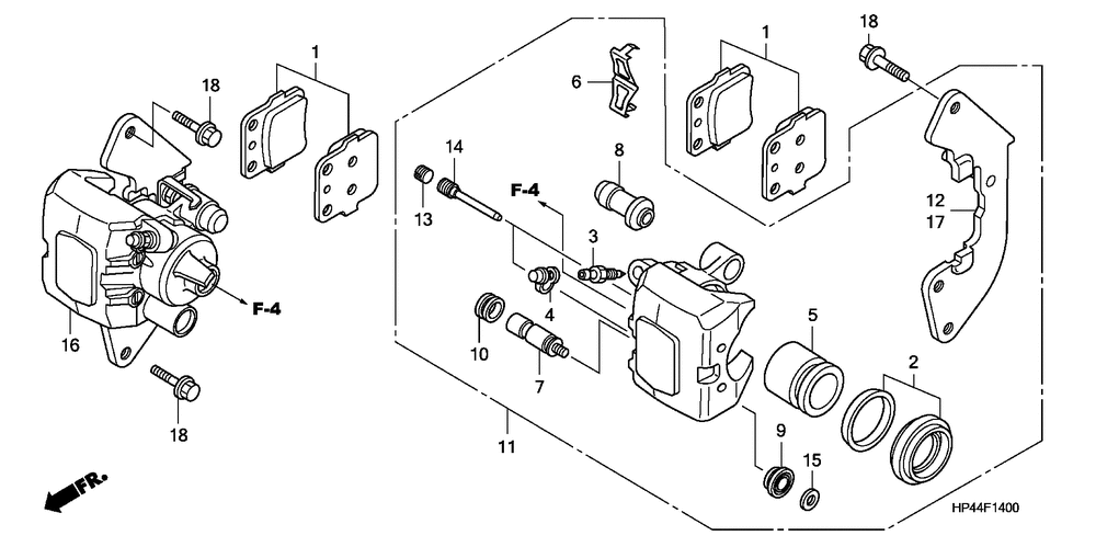 Front brake caliper