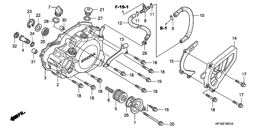 Left crankcase cover(06-)