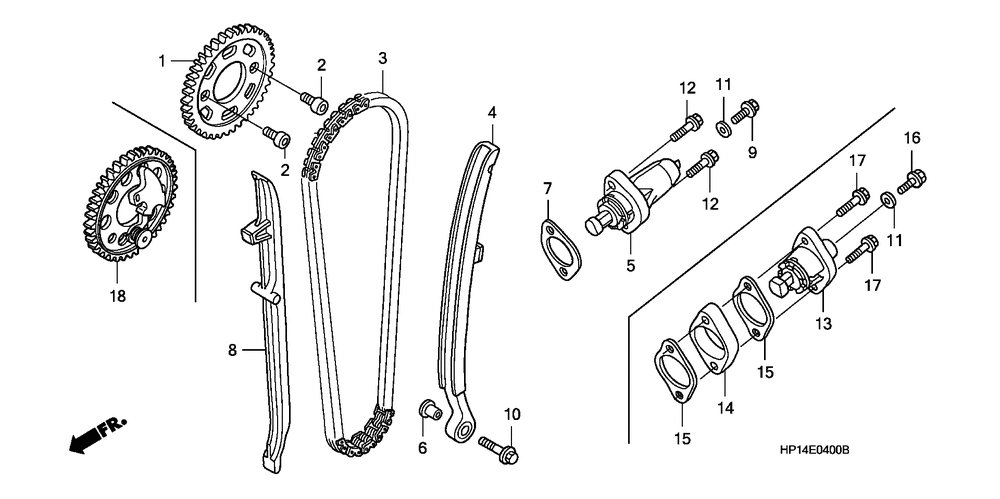 Cam chain & tensioner