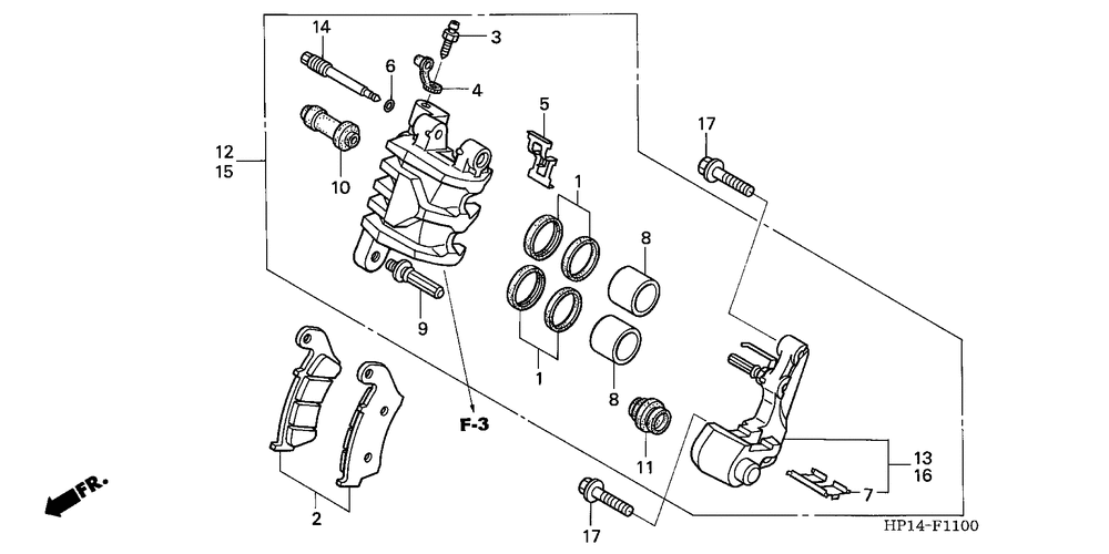 Front brake caliper