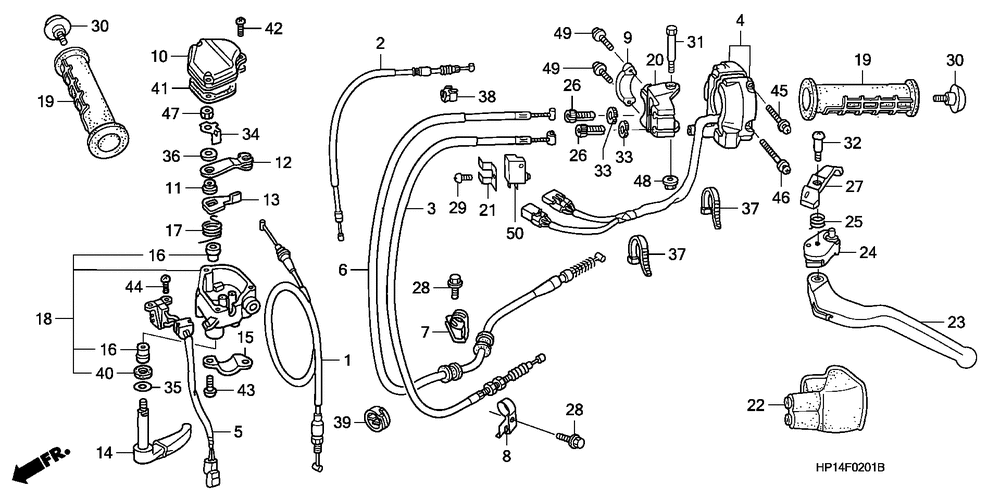 Handle levers & switches& cables