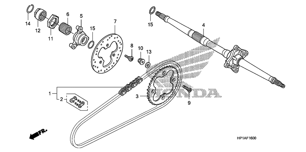 Rear axle & drive chain