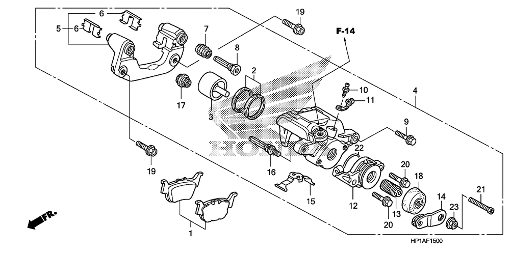 Rear brake caliper