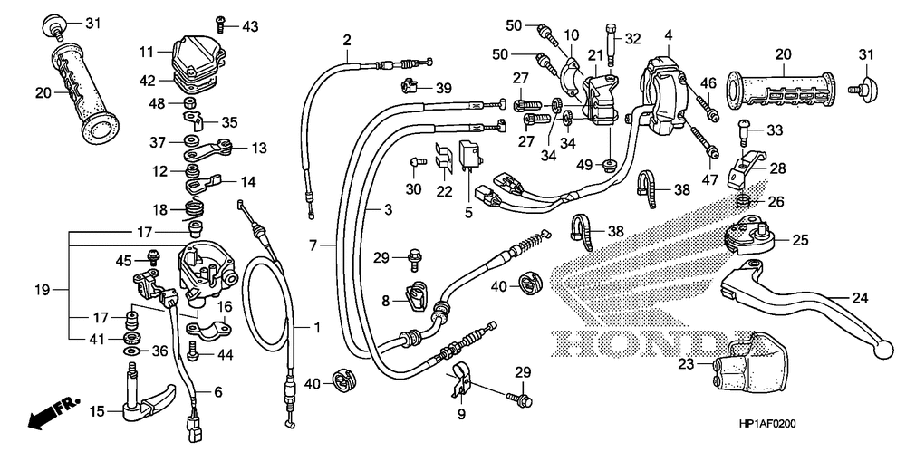 Handle lever & switch & cable