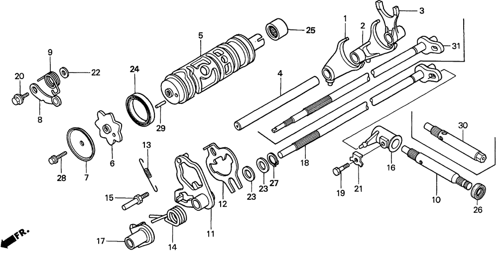 Gearshift drum