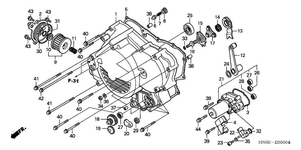 Front crankcase cover(trx450fe)