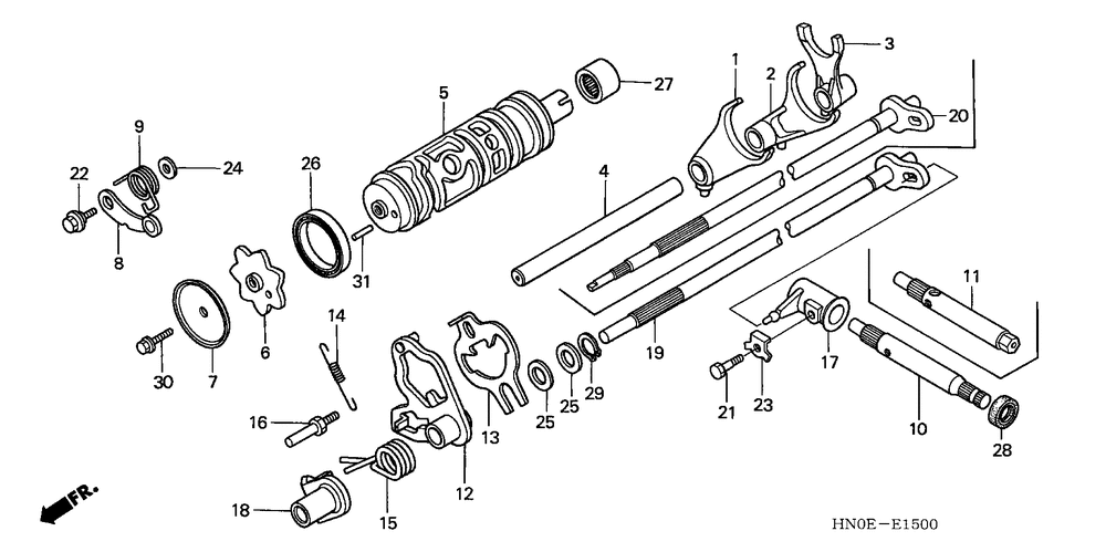 Gearshift drum