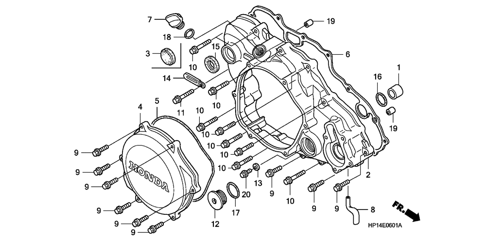 Right crankcase cover(06-)