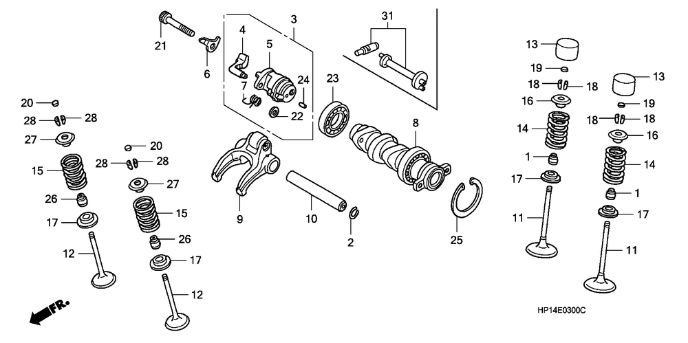 Camshaft & valve