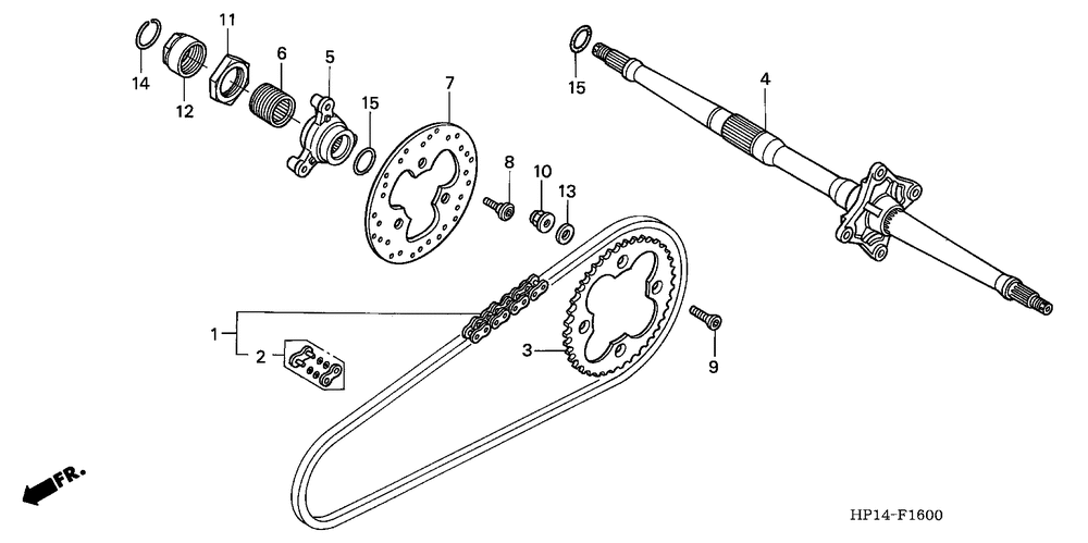 Rear axle & drive chain