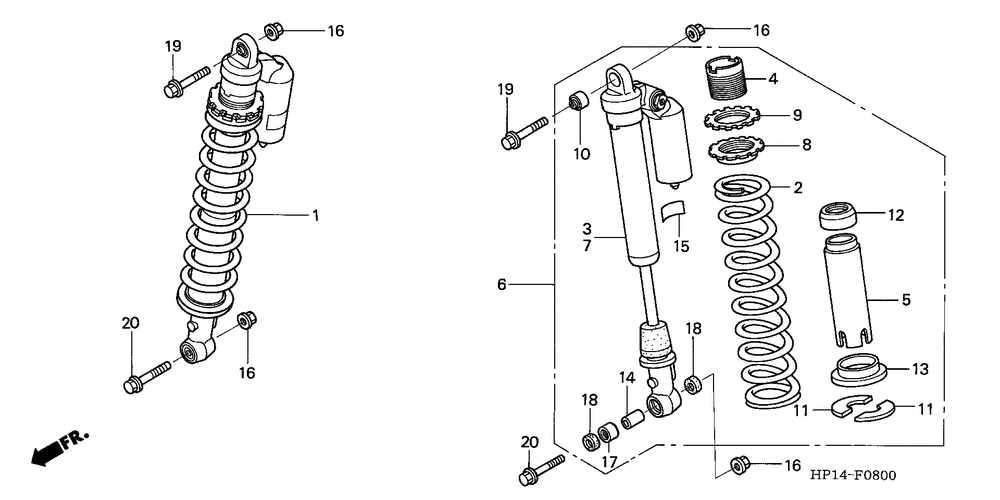 Front shock absorber