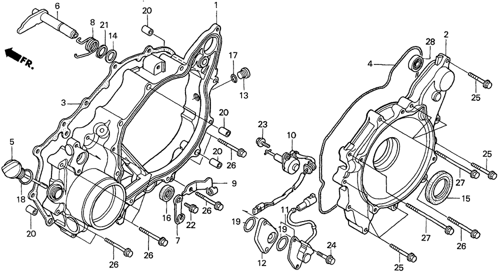 Crankcase cover rr