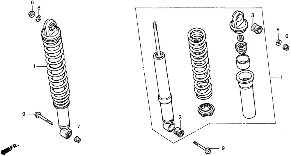 Rear shock absorber