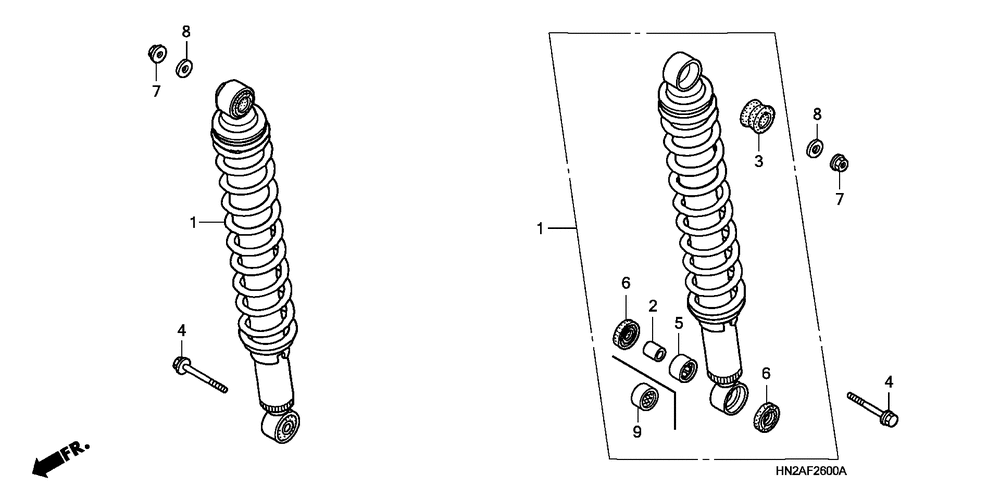 Rear shock absorber