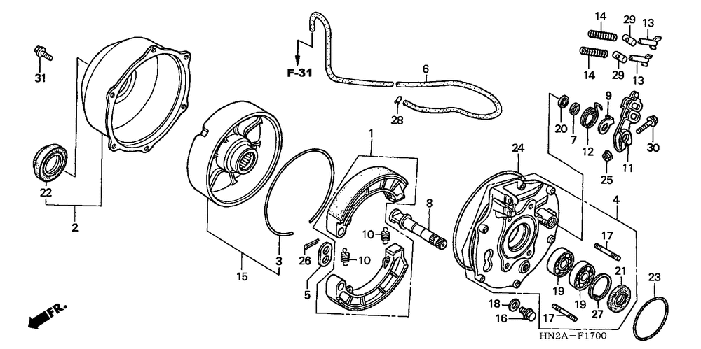 Rear brake panel