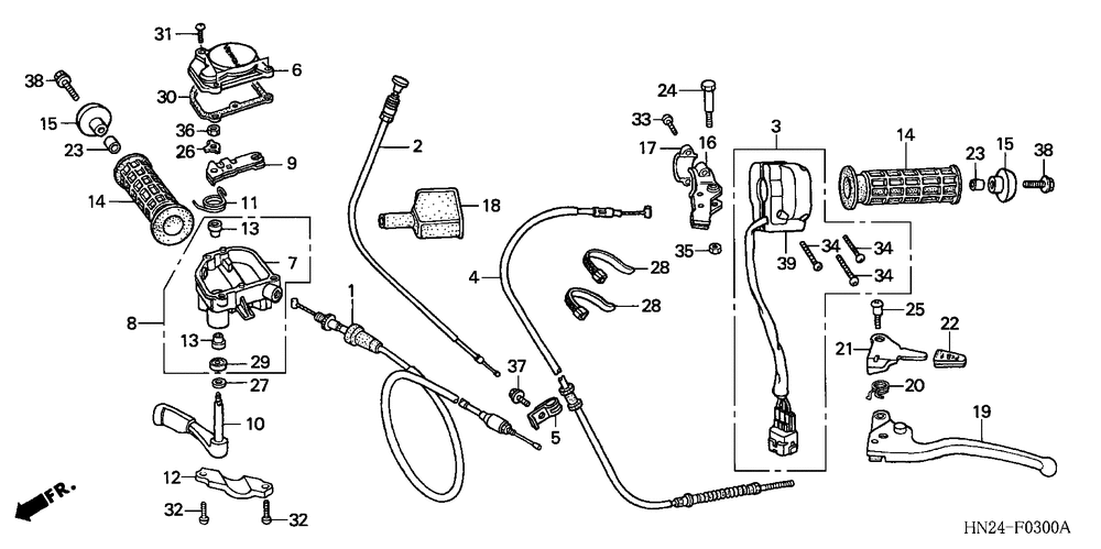 Handle levers & switches& cables