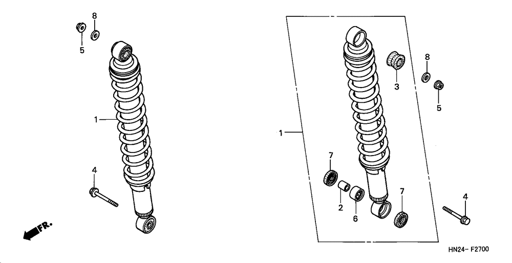 Rear shock absorber