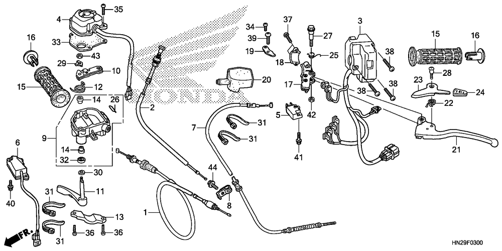 Handle lever & switch & cable