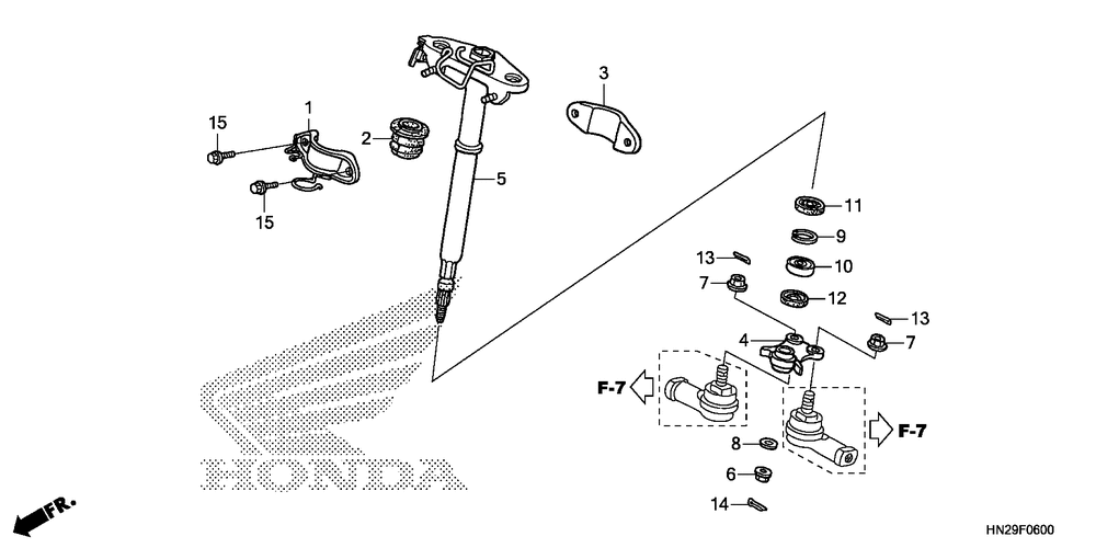 Steering shaft (trx500fa)