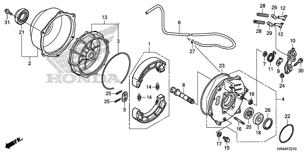 Rear brake panel