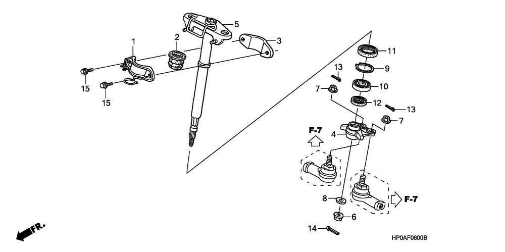 Steering shaft(trx500fe_fm)