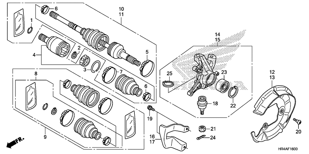 Front knuckle & front drive shaft