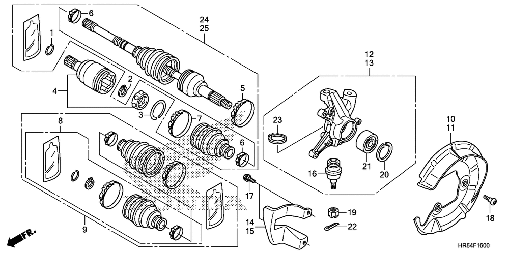 Front knuckle & front drive shaft