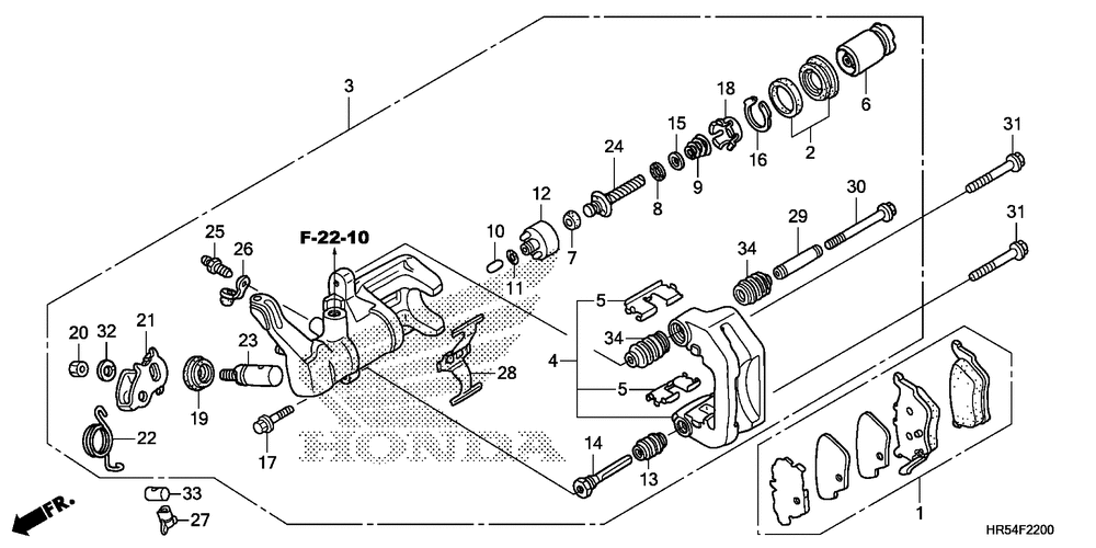 Rear brake caliper