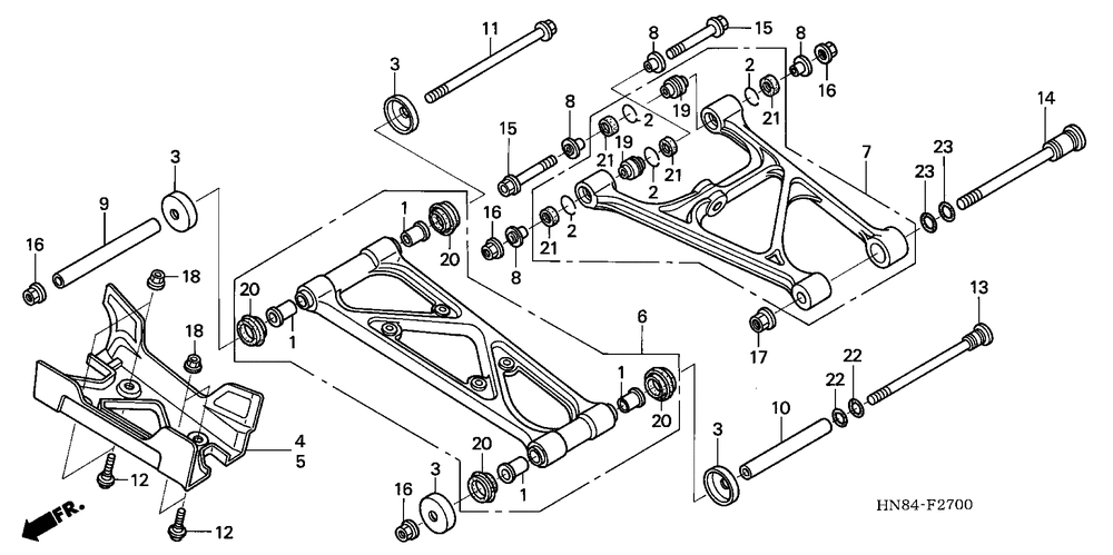 Rear arm