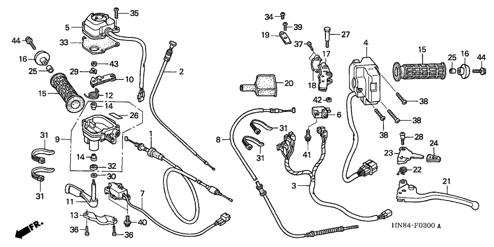 Handle levers & switches& cables