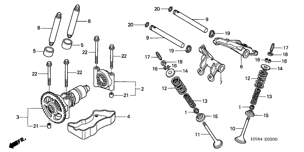 Camshaft & valve