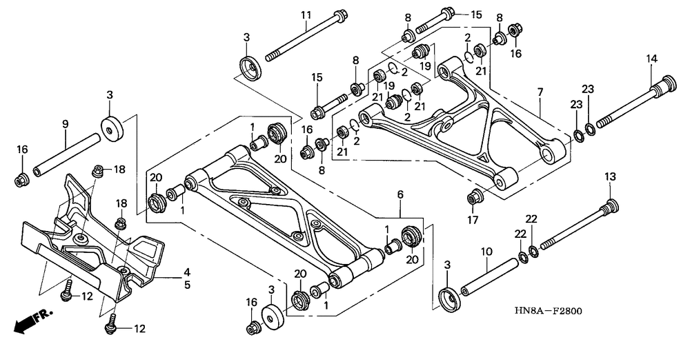 Rear arm