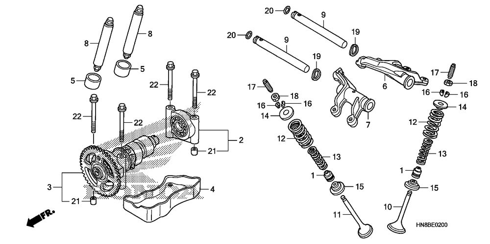 Camshaft & valve