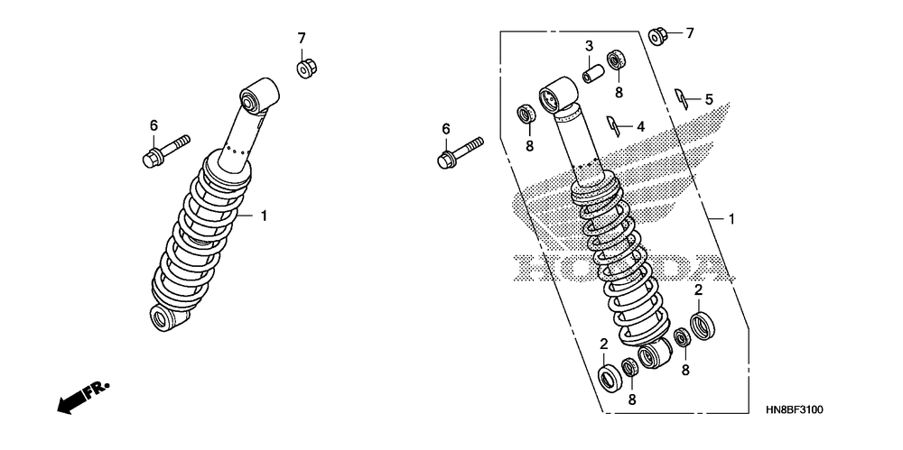 Rear shock absorber