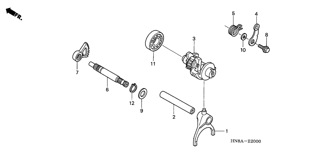 Gearshift fork