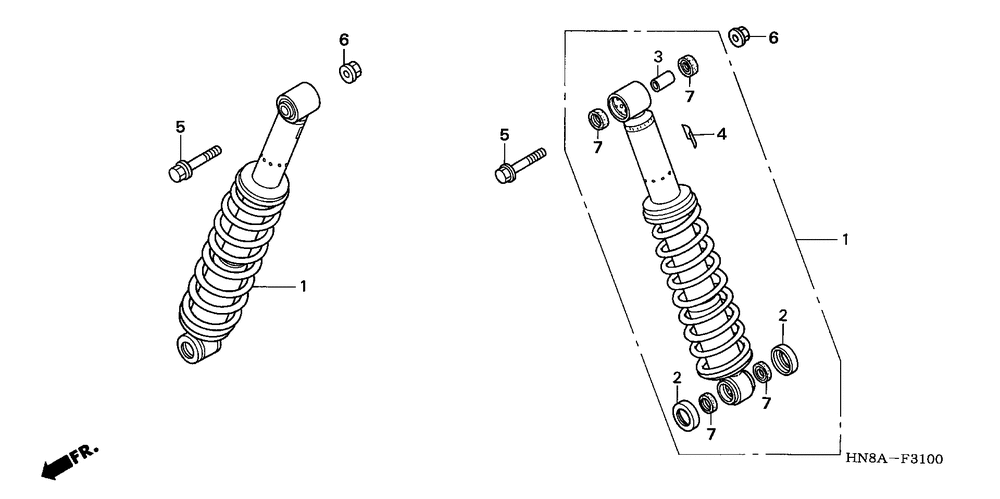 Rear shock absorber