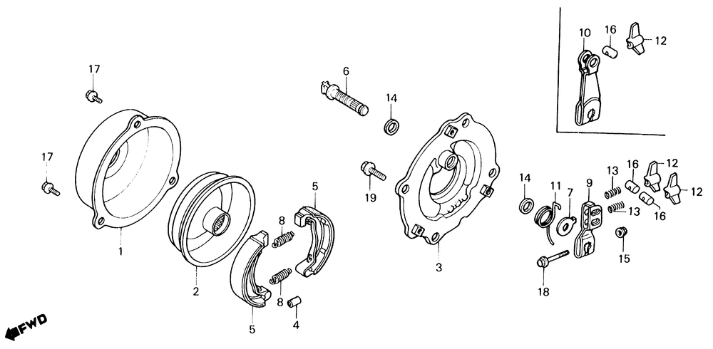 Rear brake drum