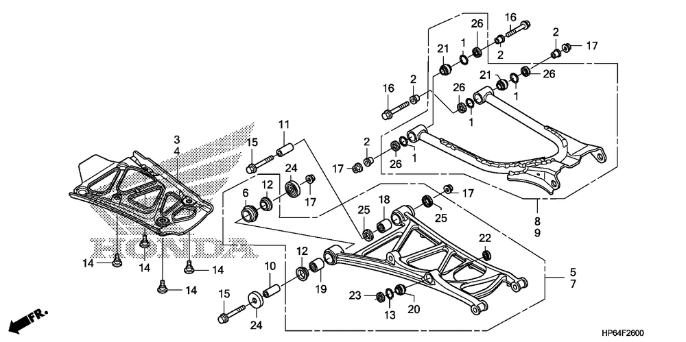 Rear arm