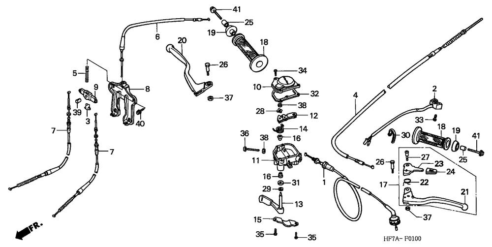 Handle levers & switch& cables