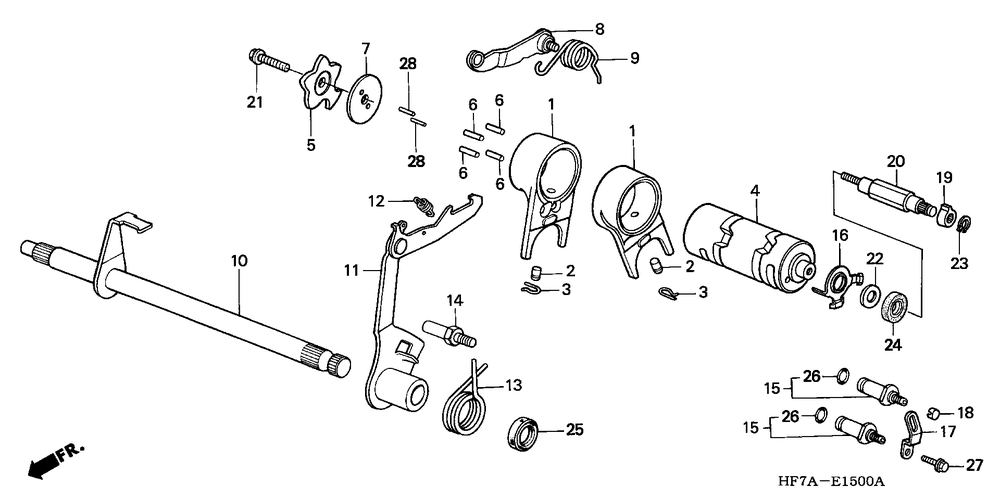 Gearshift drum