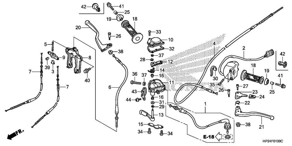 Handle levers & switch& cables