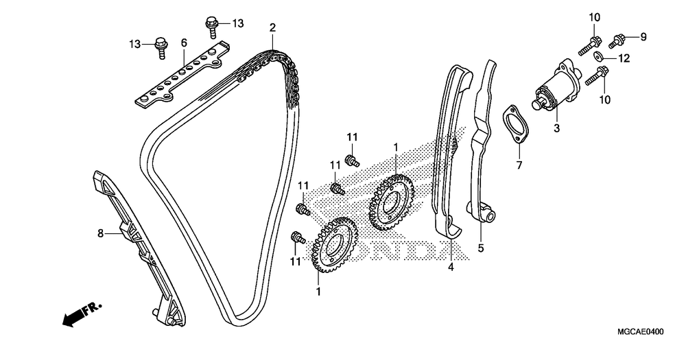 Cam chain & tensioner